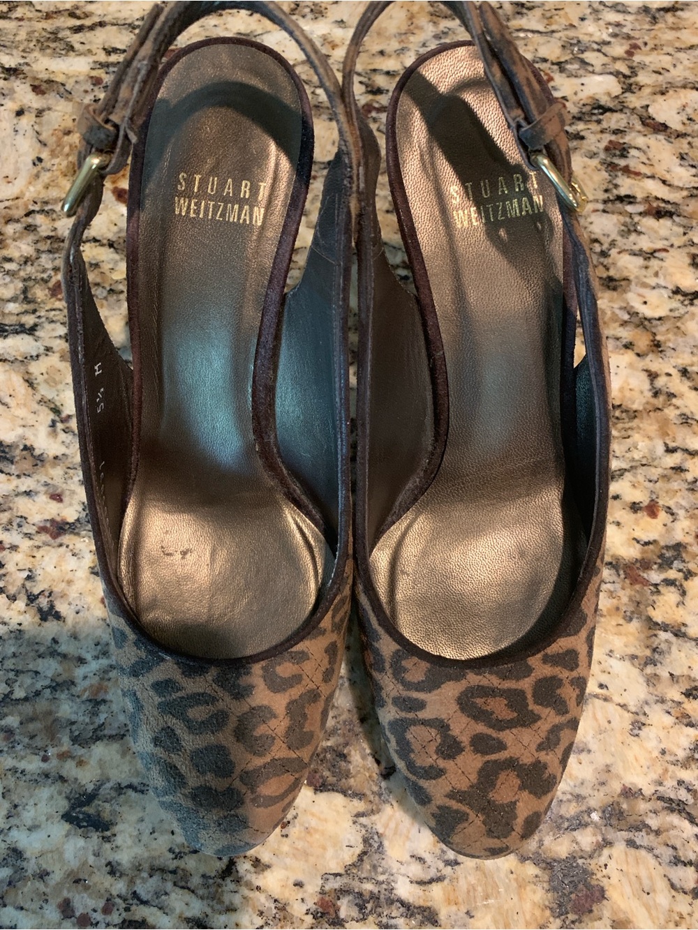 Stuart Weitzman PlatForm Leopard Heels 51/2